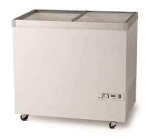 Display Freezer with Glass Lid